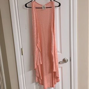 Coral sleeveless vest